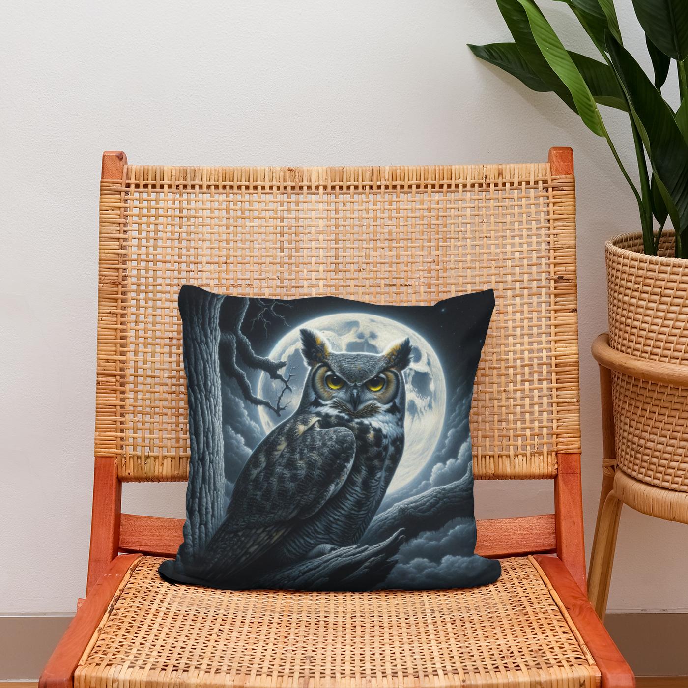 Midnight Gaze Cotton Cushion