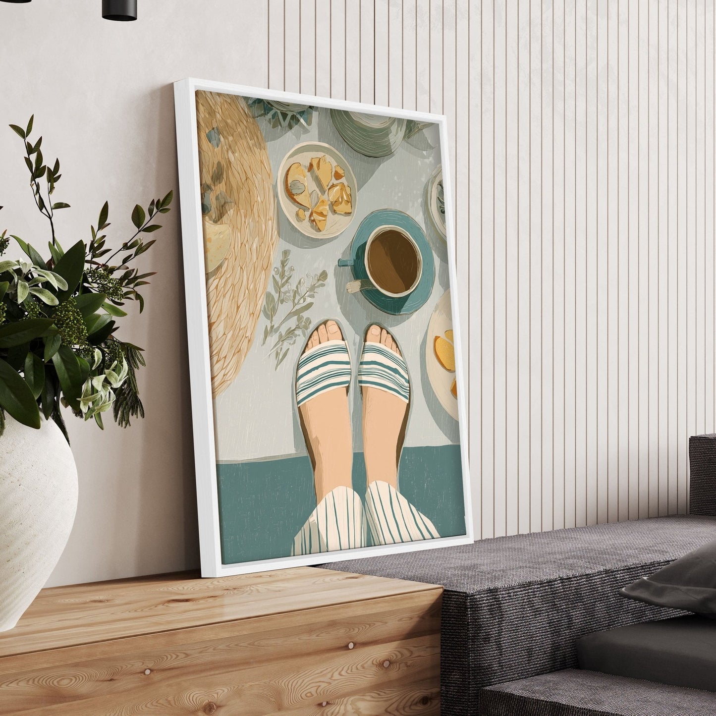 Extra Large Pictures For Living Room | Set of 3 Italian Lifestyle Wall art Prints