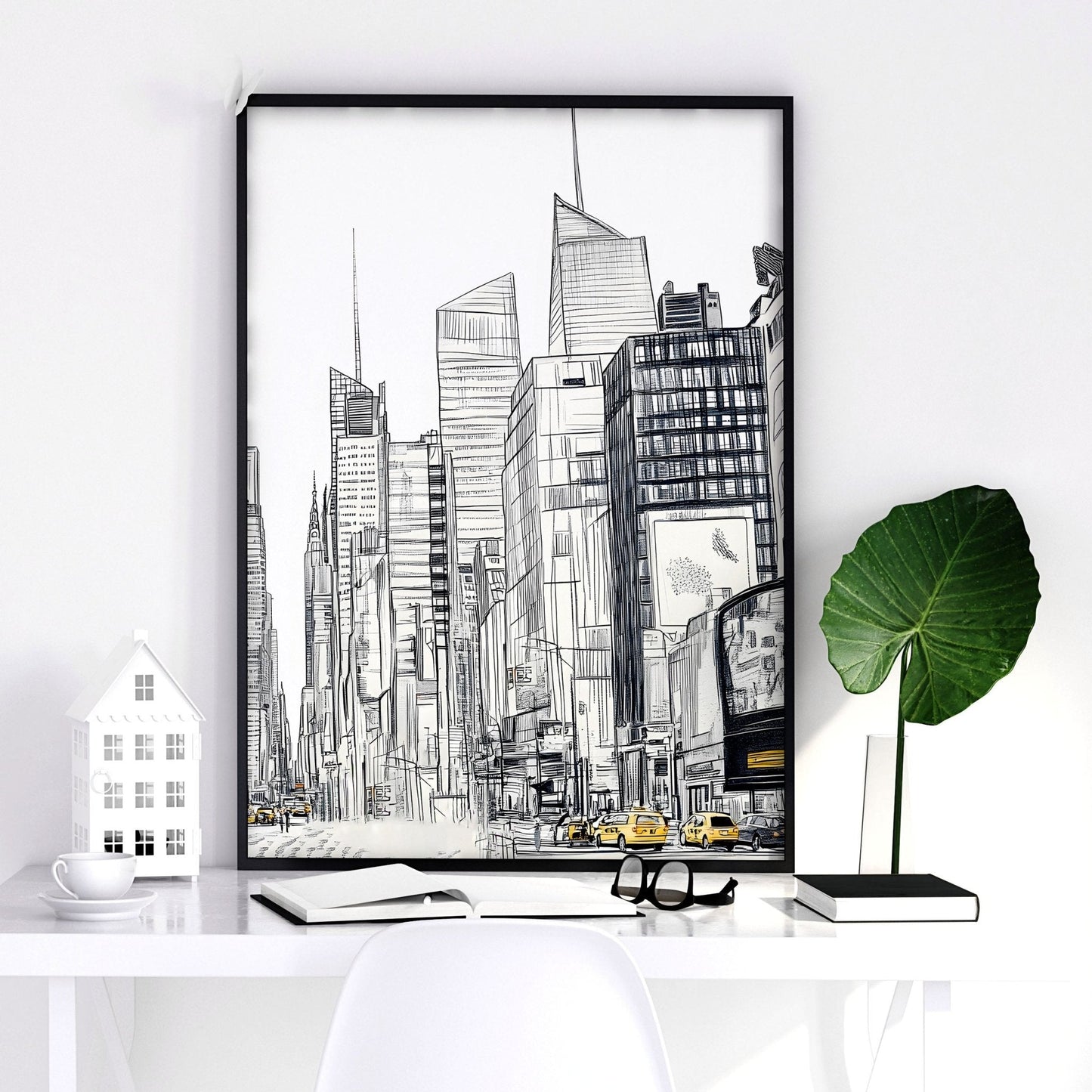 Extra Large Posters For Walls | Set of 2 Urban Skyscrapers Wall art Prints