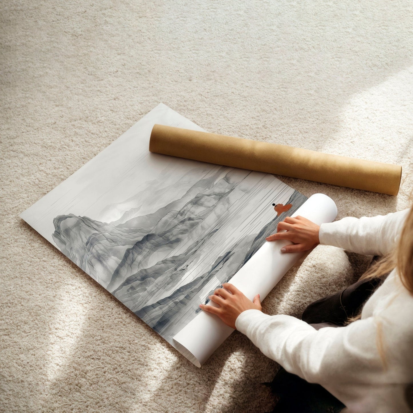 Extra Large Wall Art Framed | Set of 3 Asian Inspired Wall art Prints