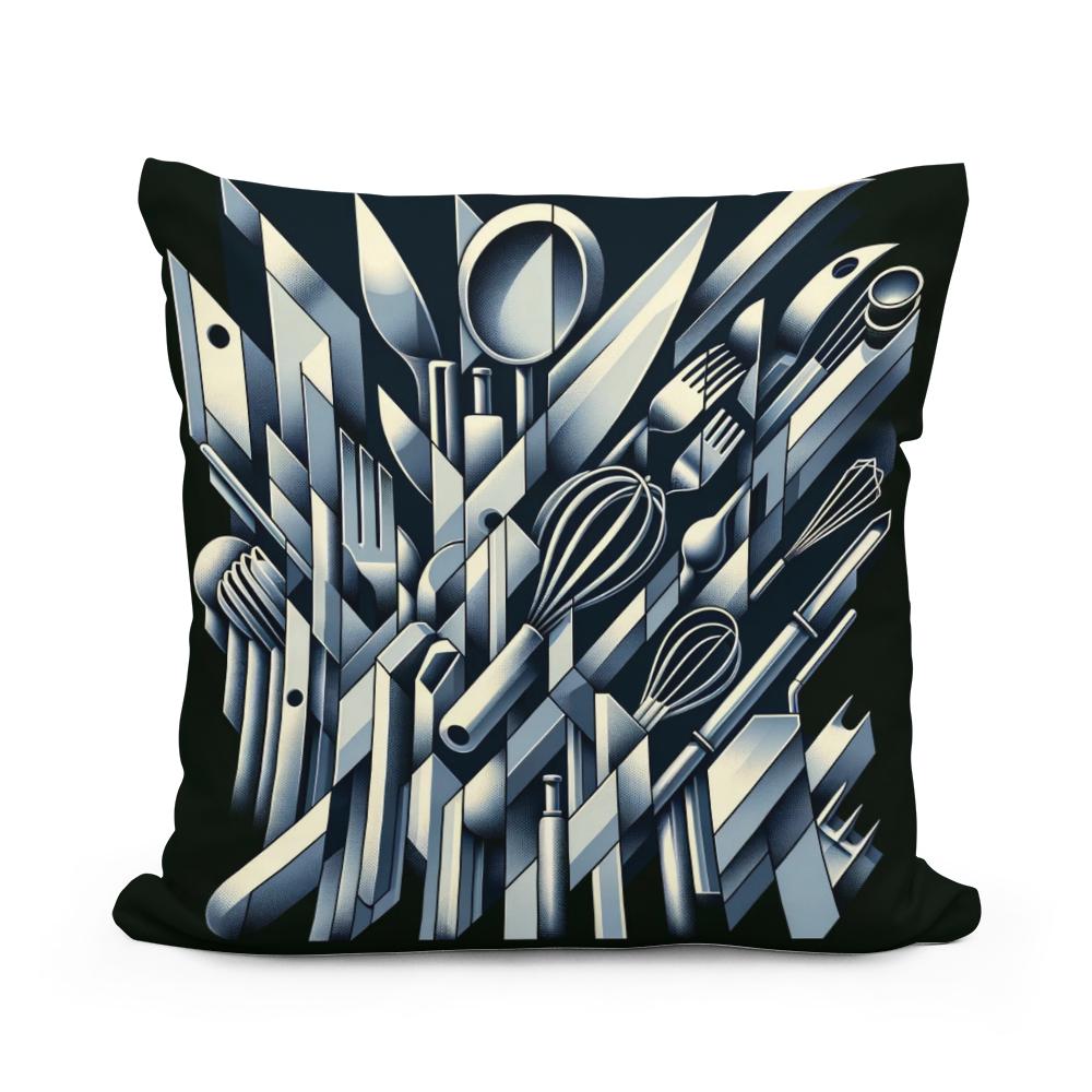 Cubist Culinary Fusion Cotton Cushion