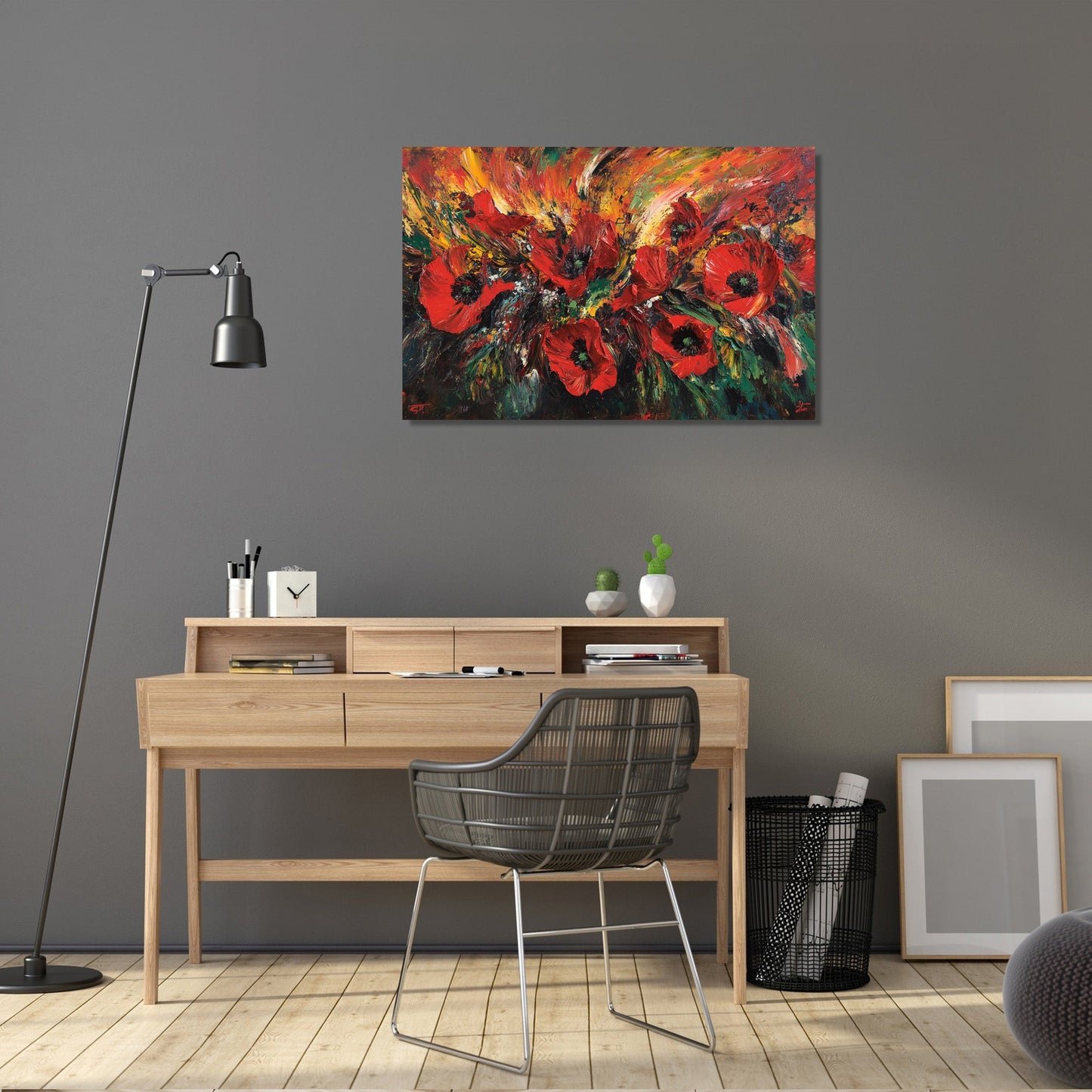 Poppy Burst Canvas