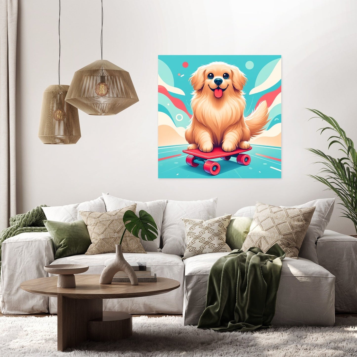 Skater Dog Canvas