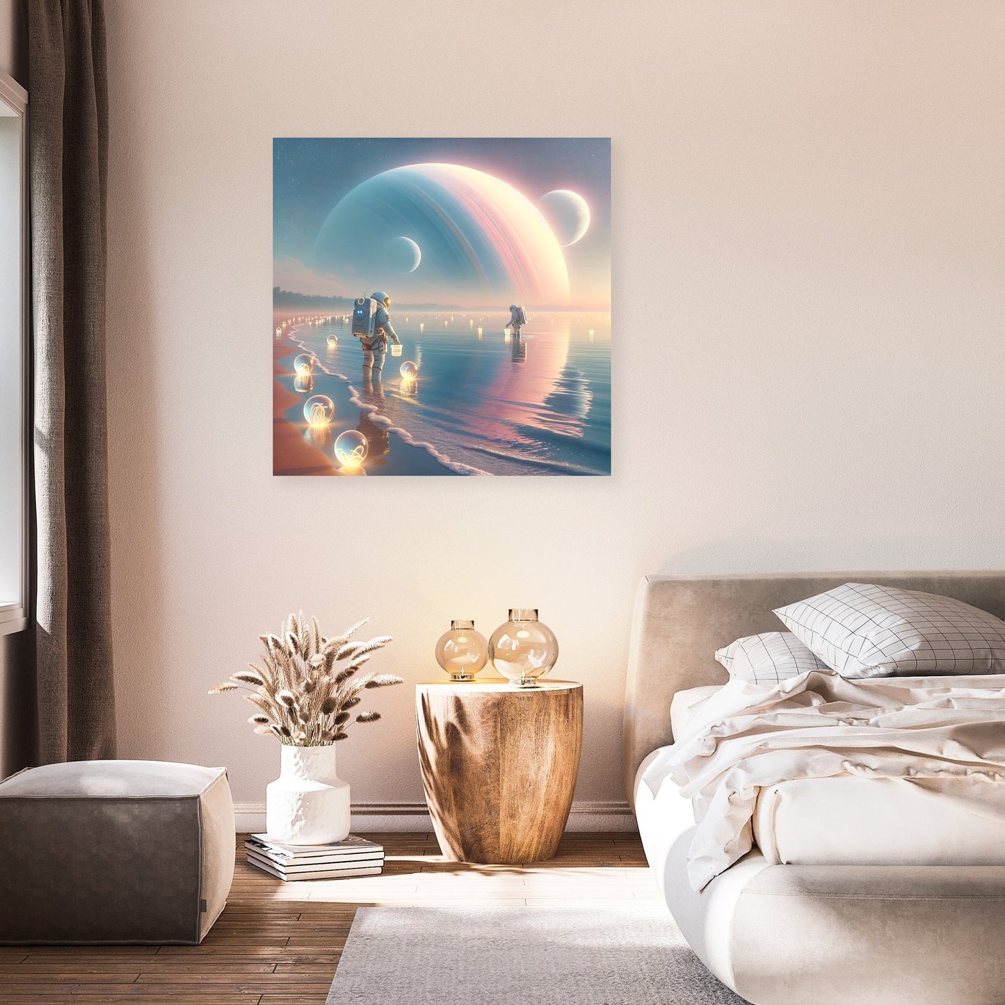Twin Moon Beach Exploration Canvas