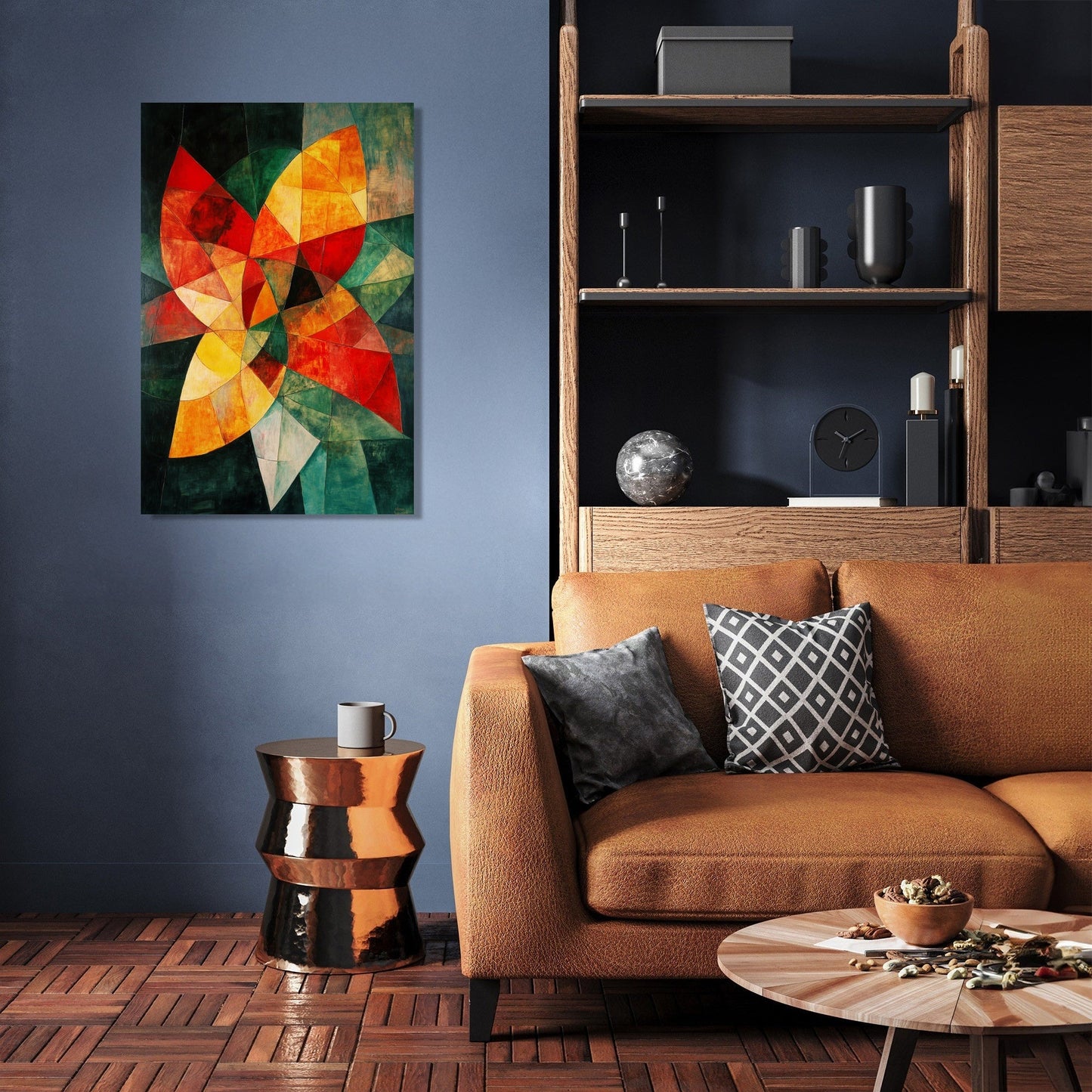 Geometric Flora Canvas