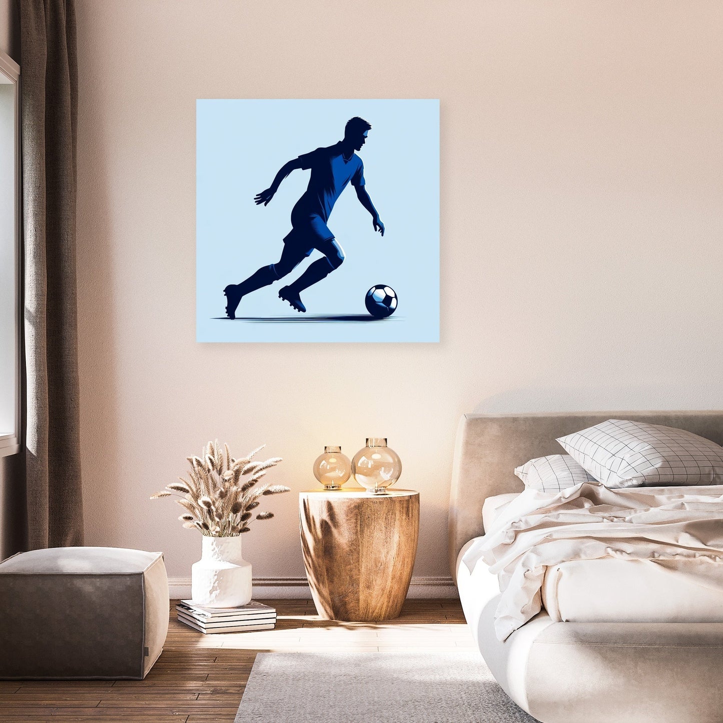 Glasgow Blue Dribble Canvas