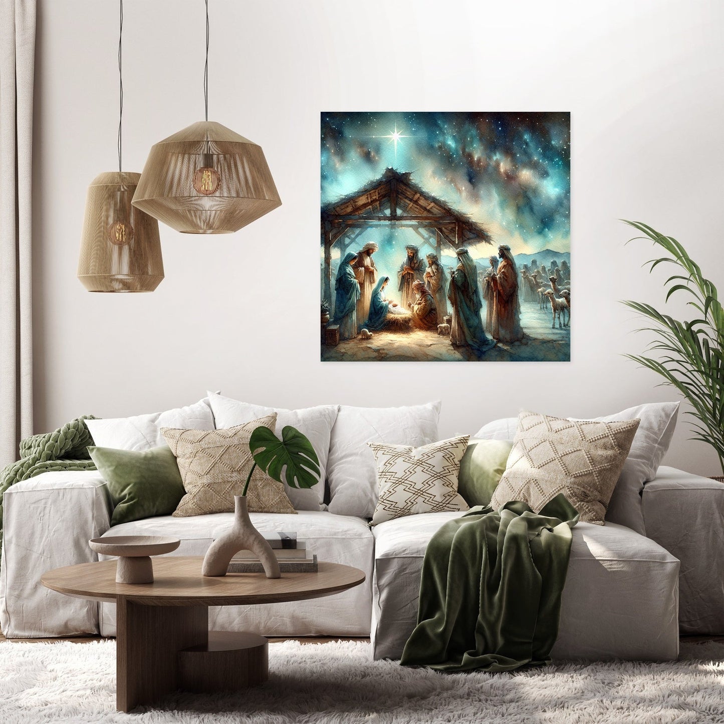 Night of Nostalgic Nativity Canvas