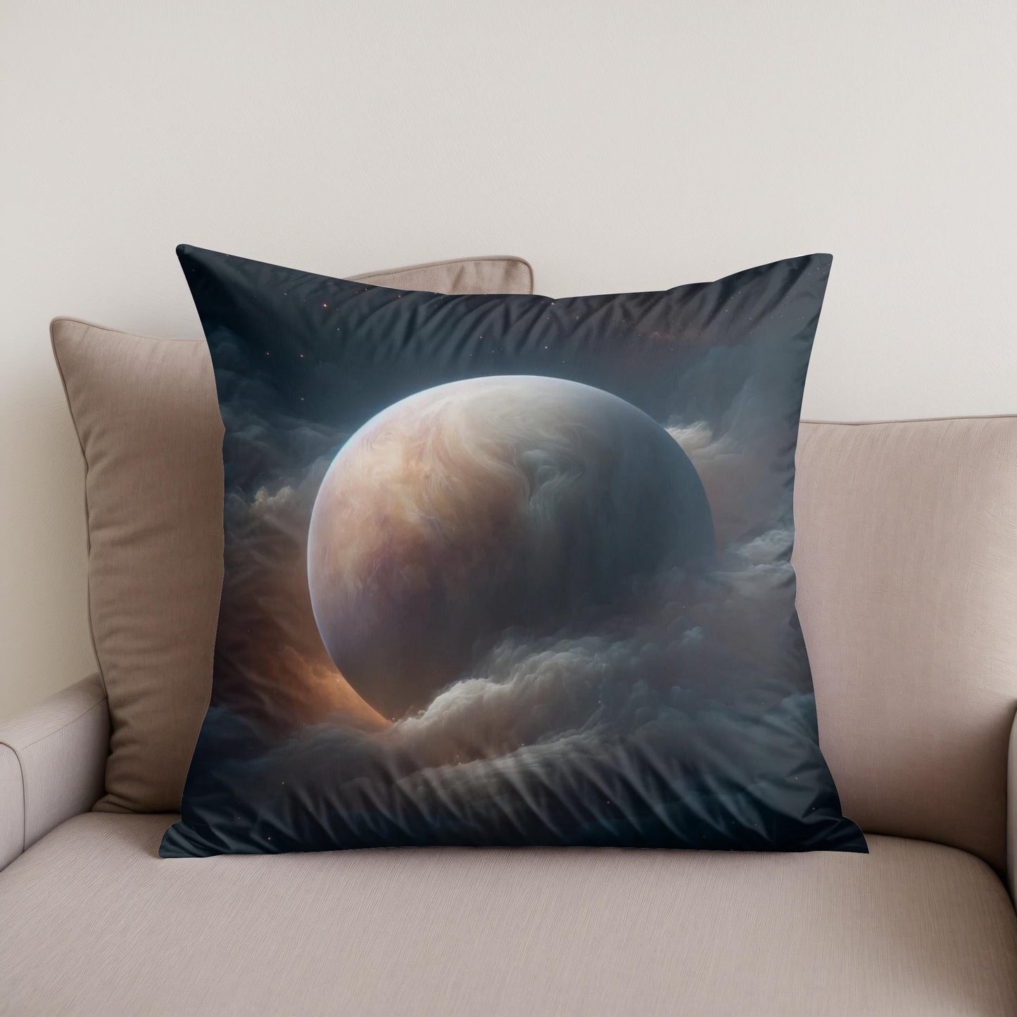 Venus' Mysterious Veil Cotton Cushion