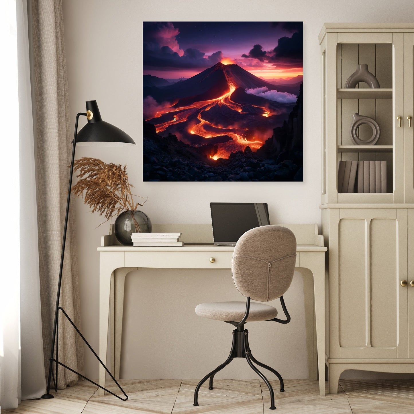 Twilight Volcano Canvas