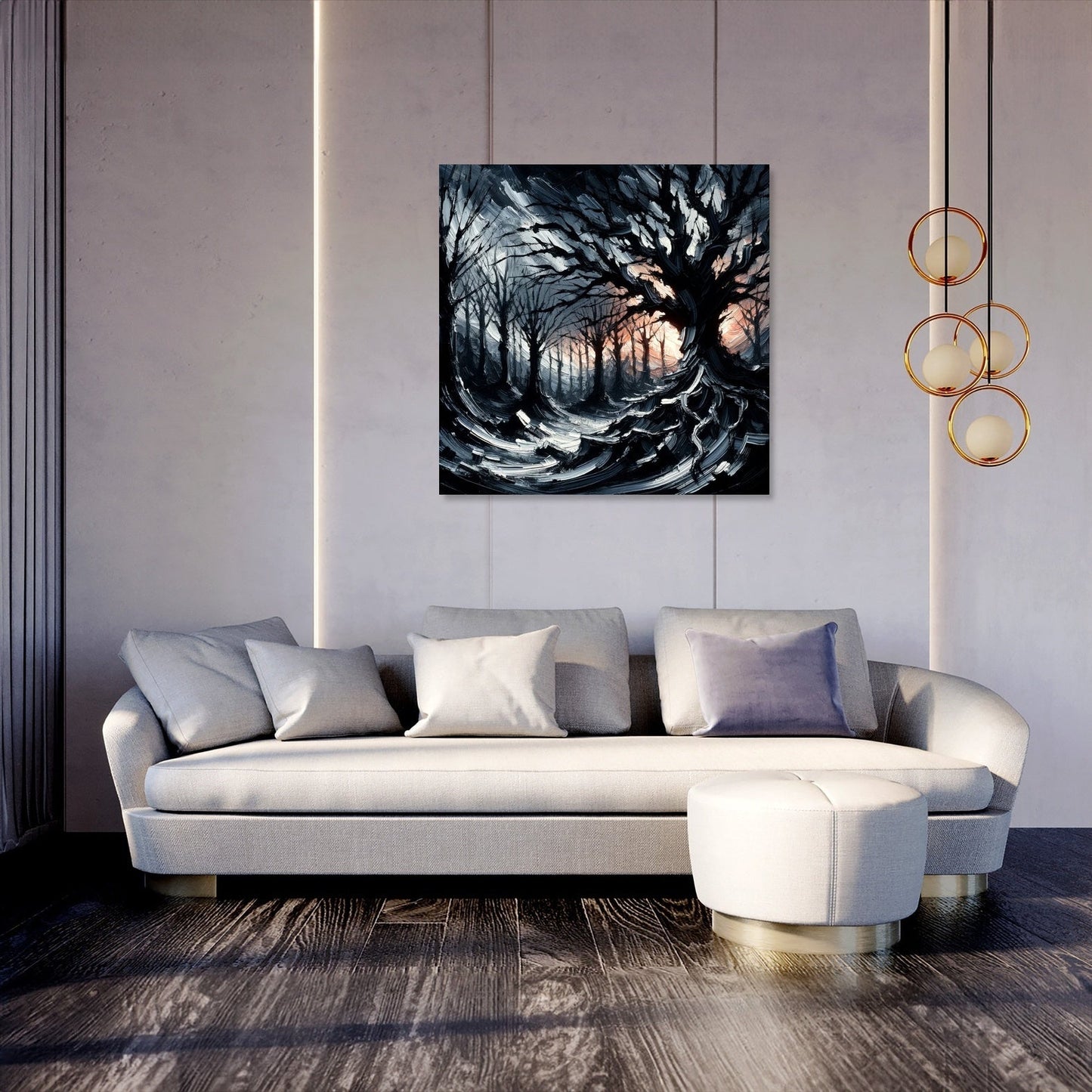 Gothic Twilight Forest Canvas