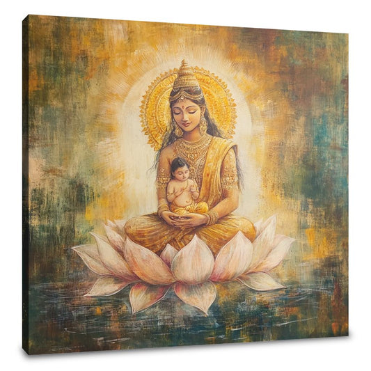 Parvati's Golden Embrace Canvas