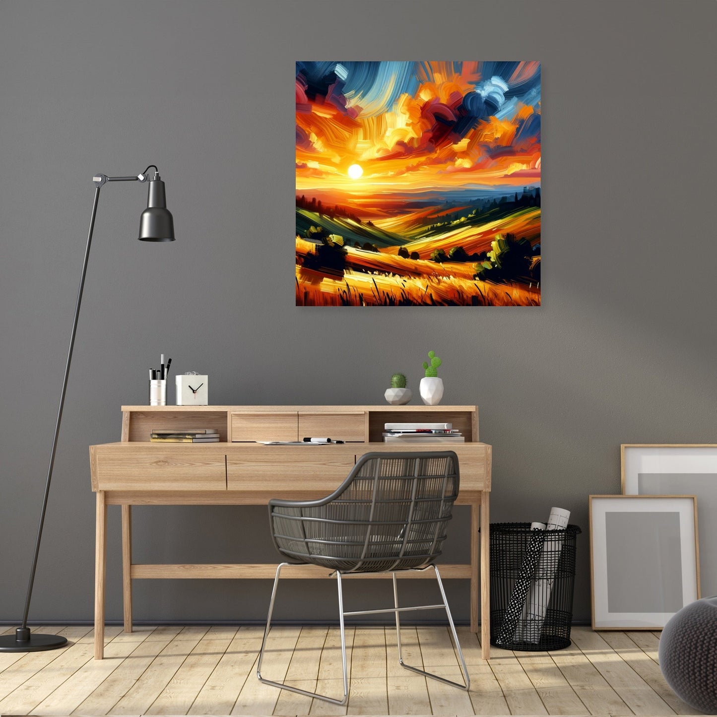 Radiant Sunset Hills Canvas
