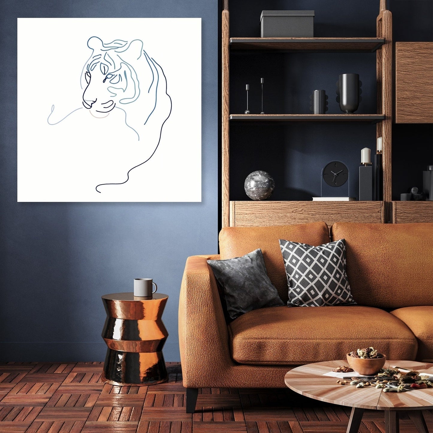 Ethereal Tiger Line Canvas