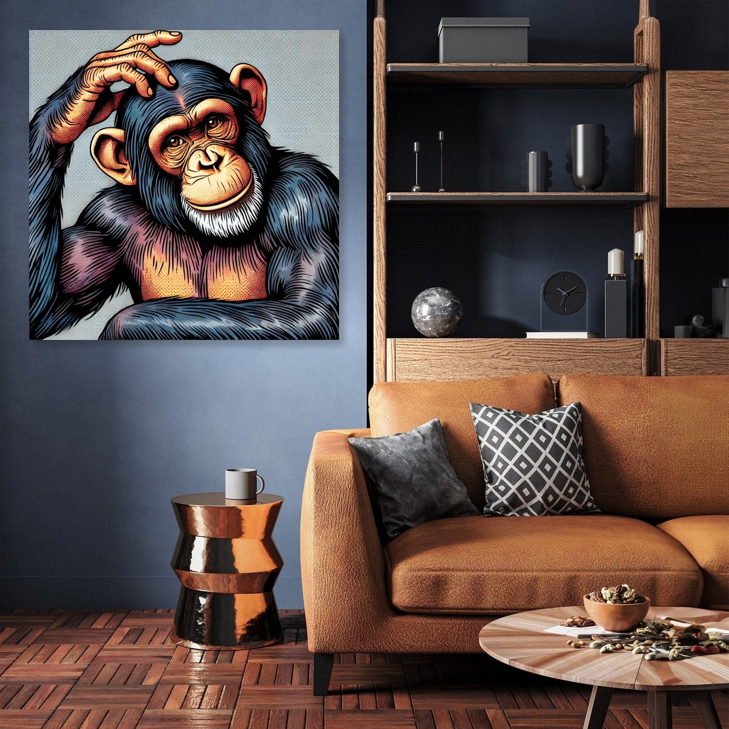 Thoughtful Chimp Canvas