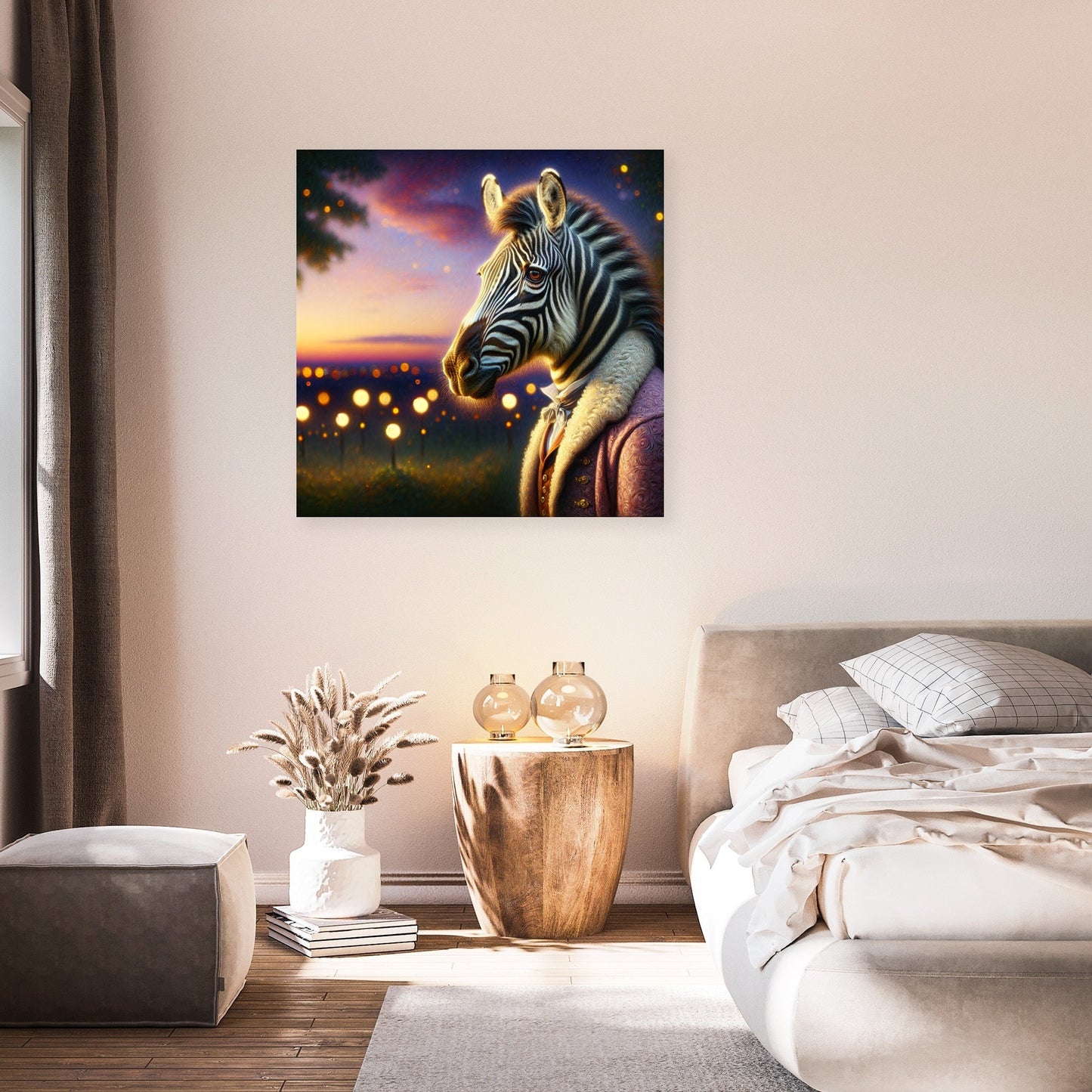 Regal Zebra Twilight Canvas