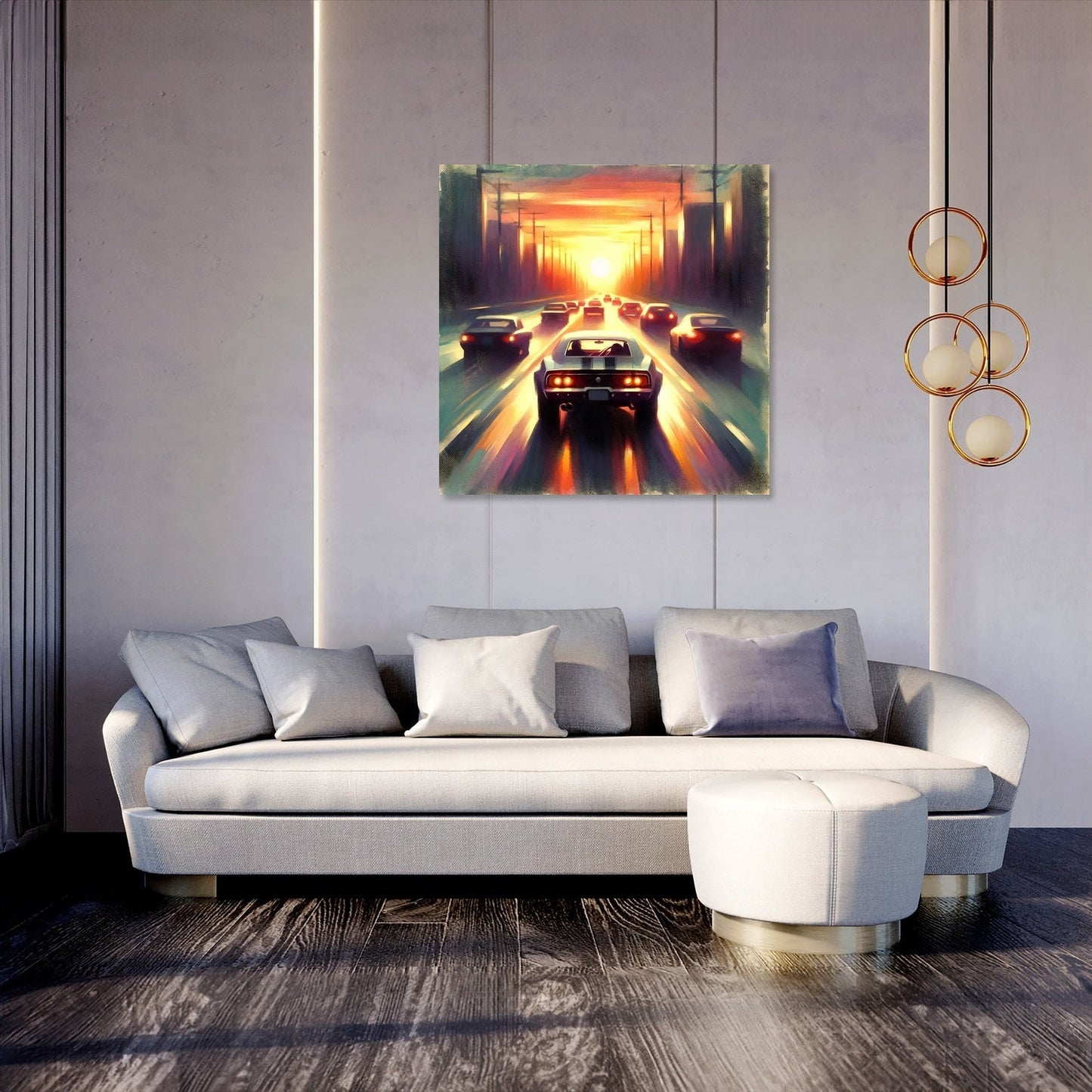 Sunset Bumper Racer Canvas