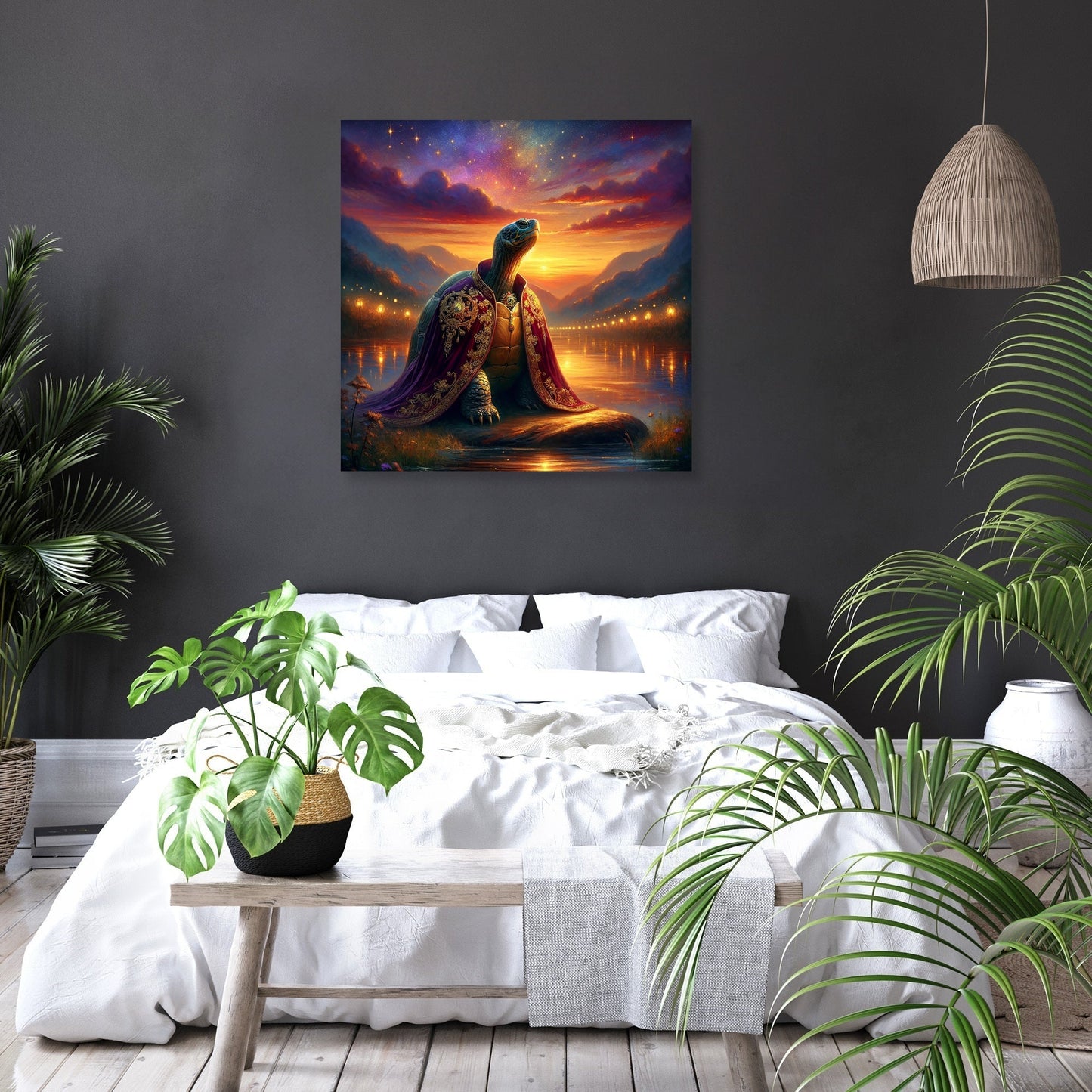 Regal Twilight Turtle Canvas