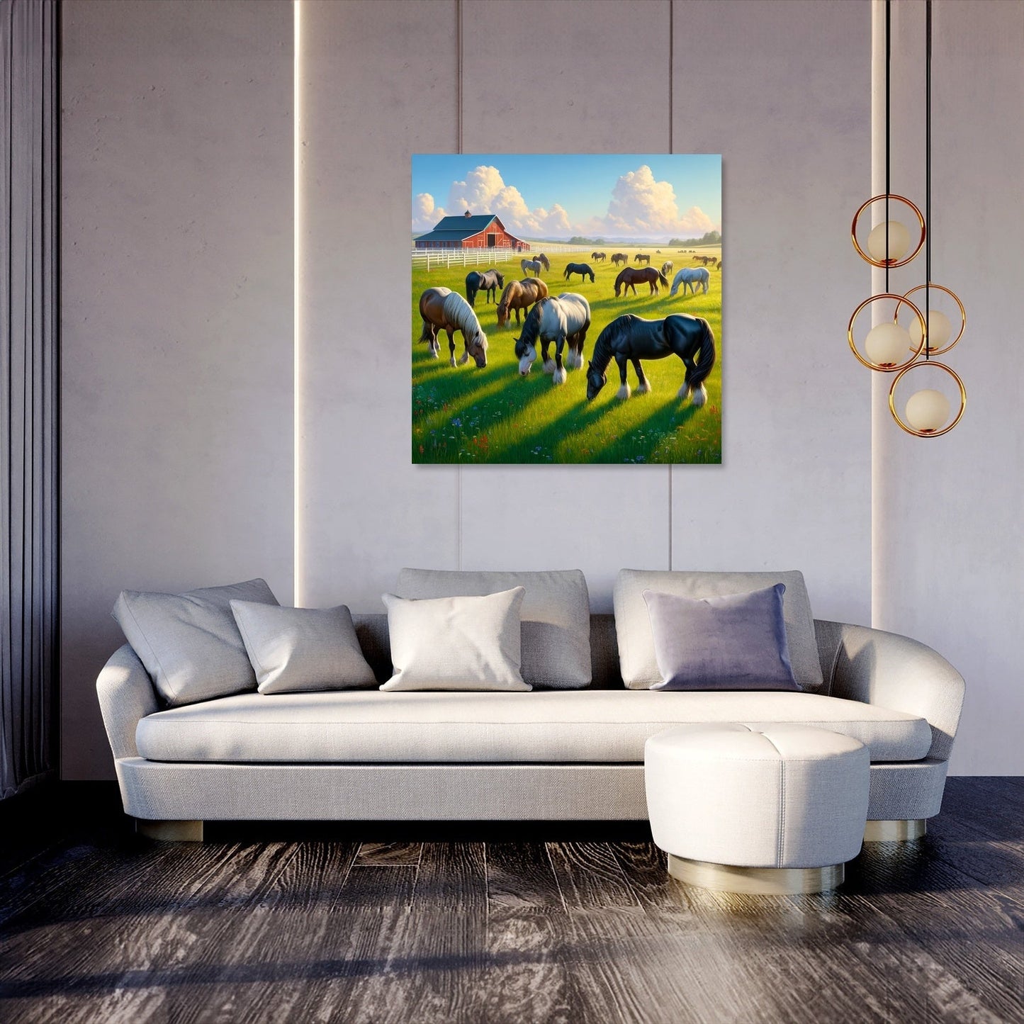 Pasture Horses Canvas