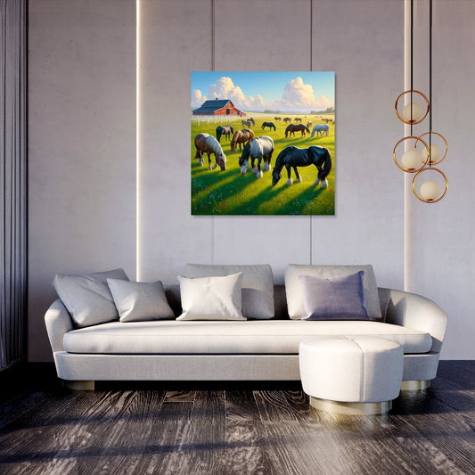 Pasture Horses Canvas