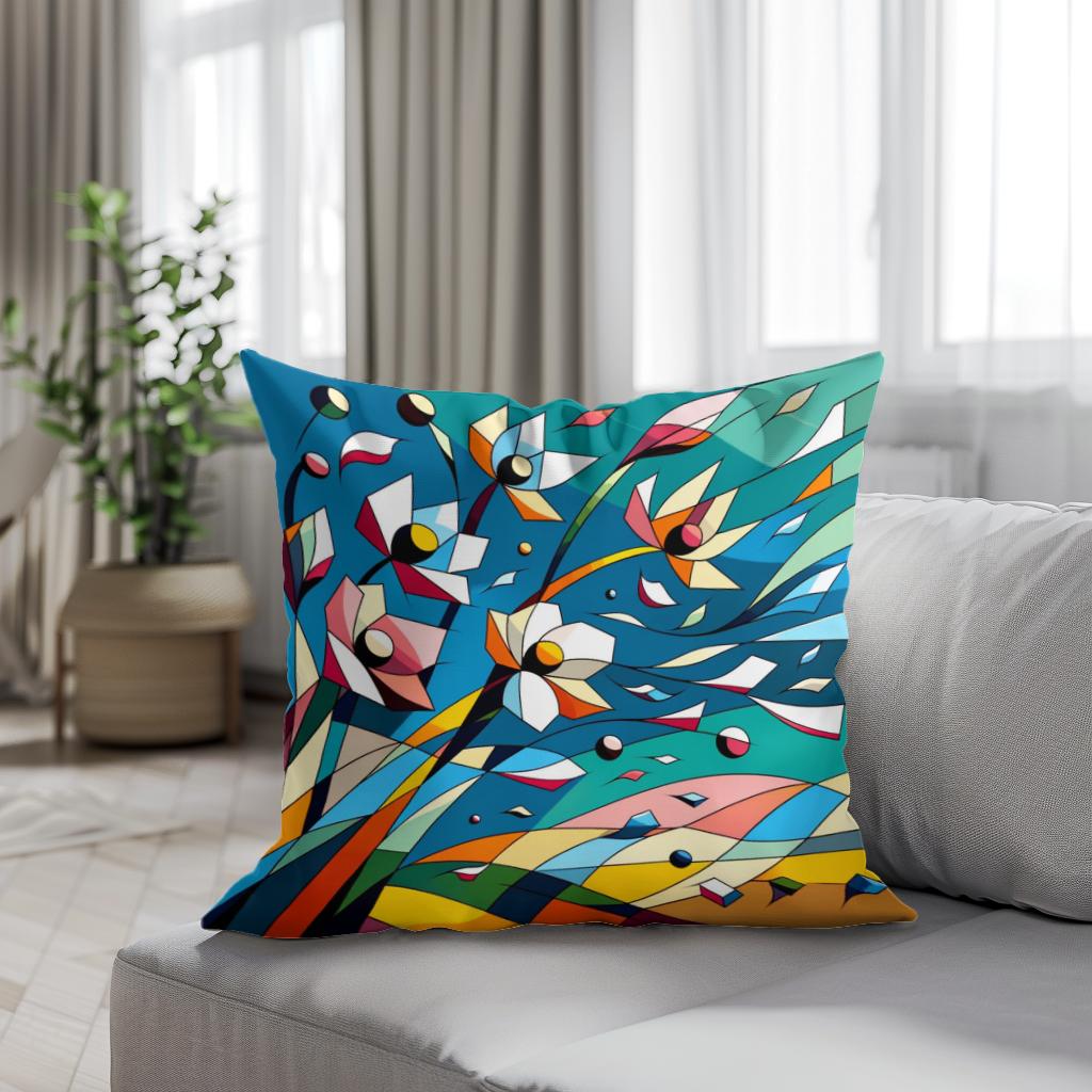 Breezy Petals Cotton Cushion