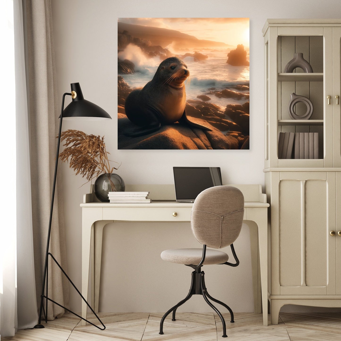 Sunset Seal Canvas