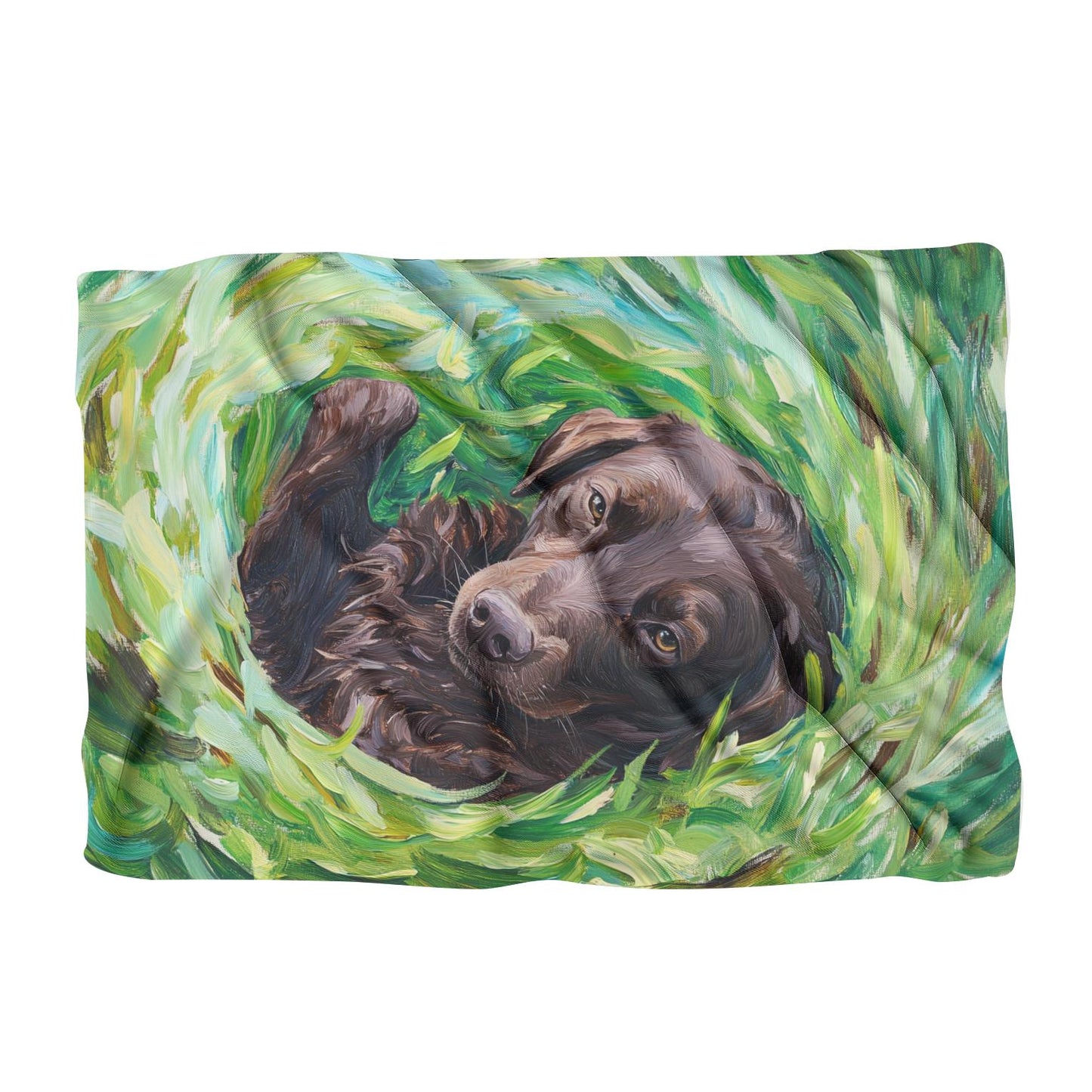 Labrador in Joyful Blanket