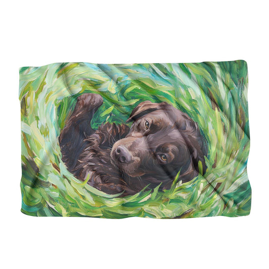 Labrador in Joyful Blanket