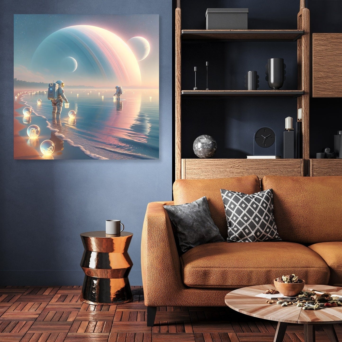 Twin Moon Beach Exploration Canvas
