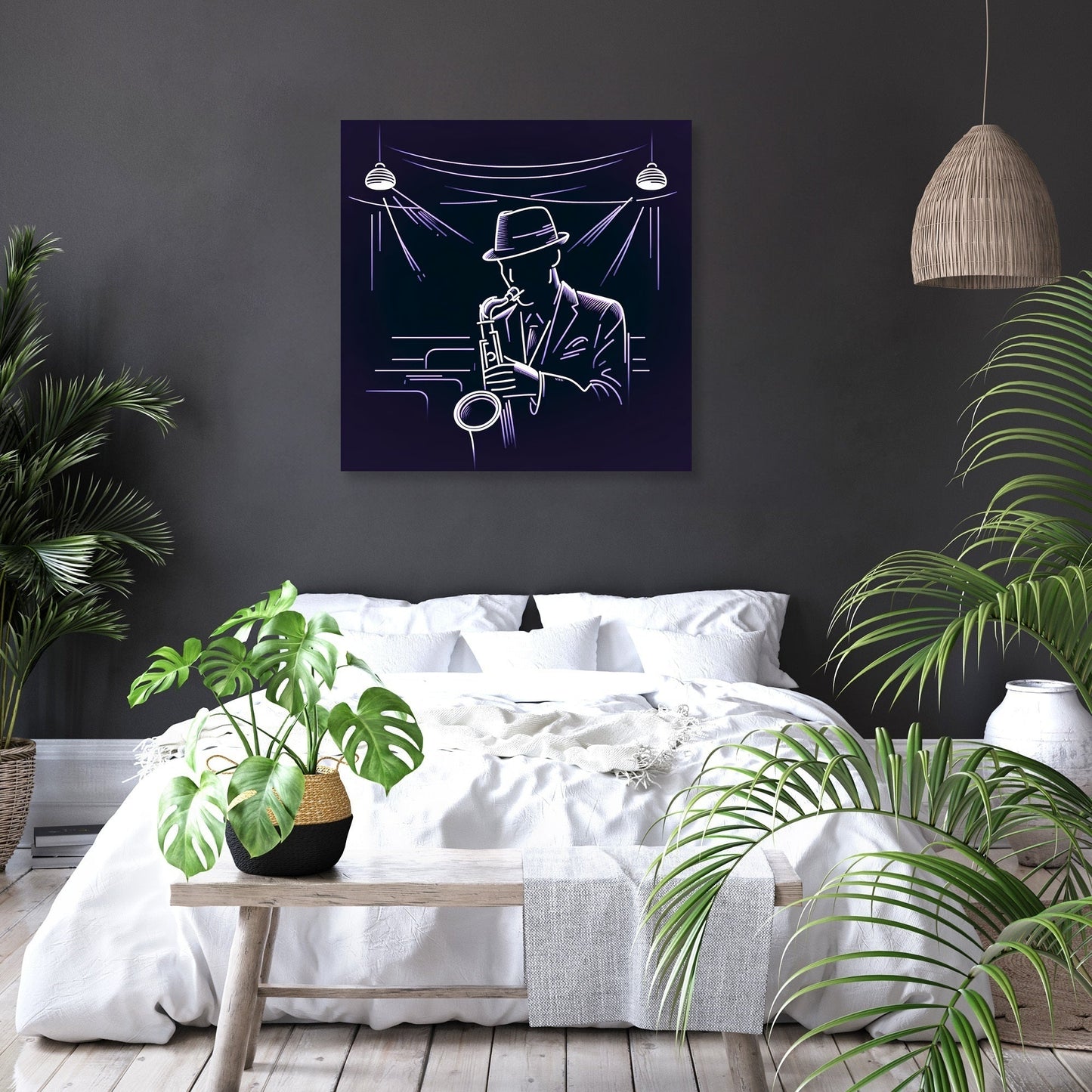 Jazz Night in Muted Shades Canvas