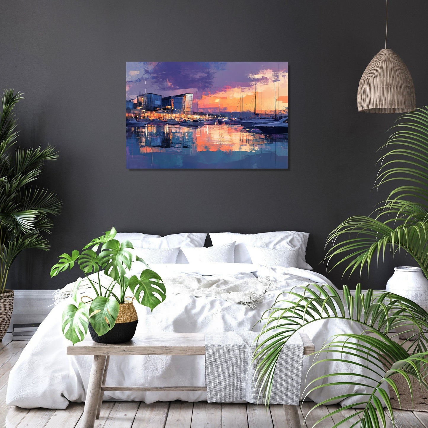 Southampton Marina Twilight Canvas