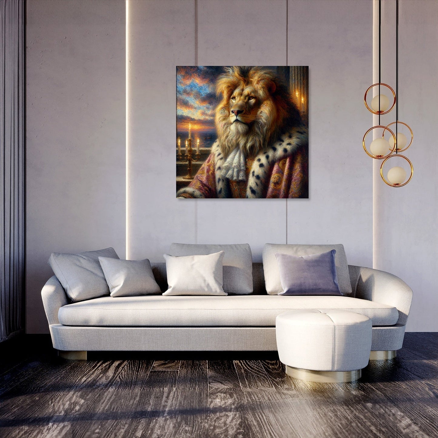 Regal Lion King Impression Canvas
