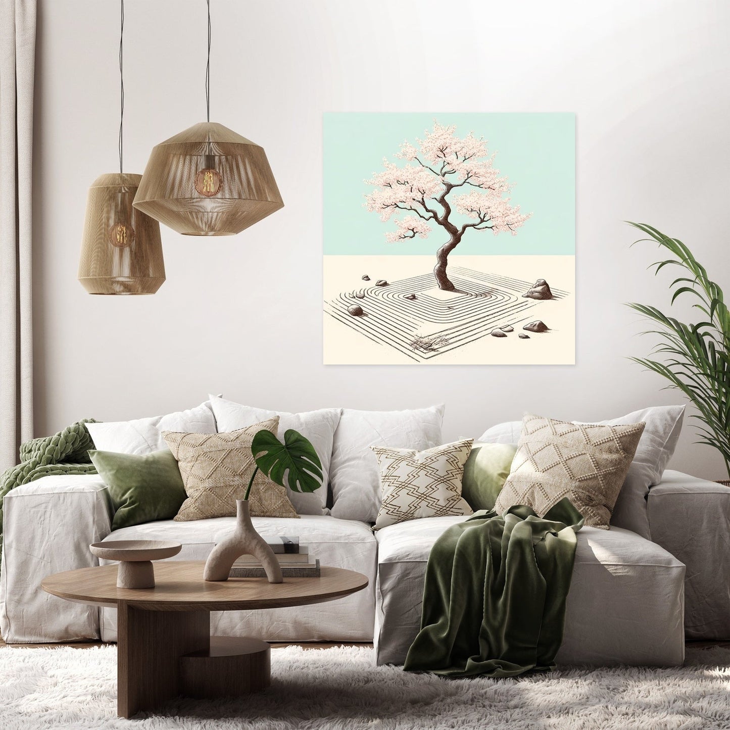 Pastel Zen Garden Canvas