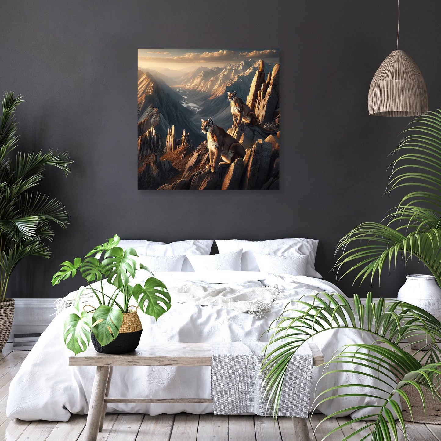 Mountain Lions Canvas