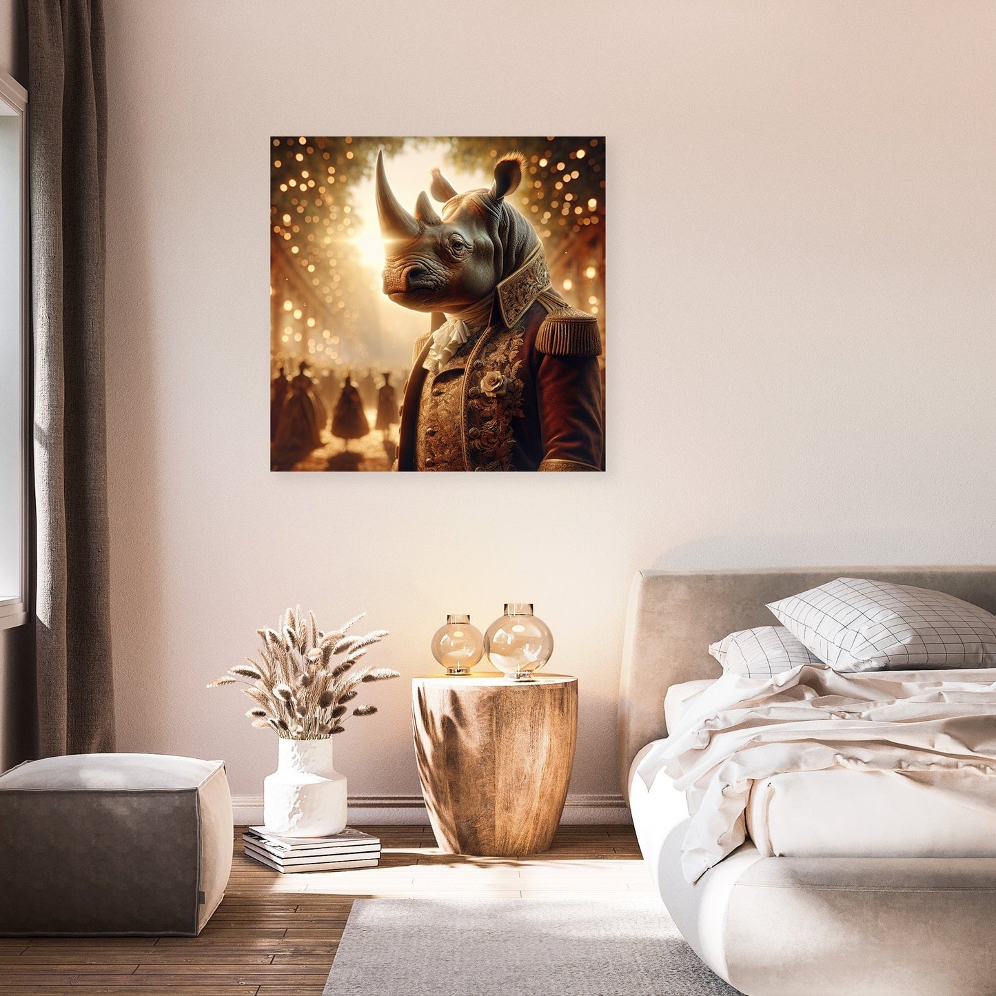 Regal Rhinoceros Royalty Canvas