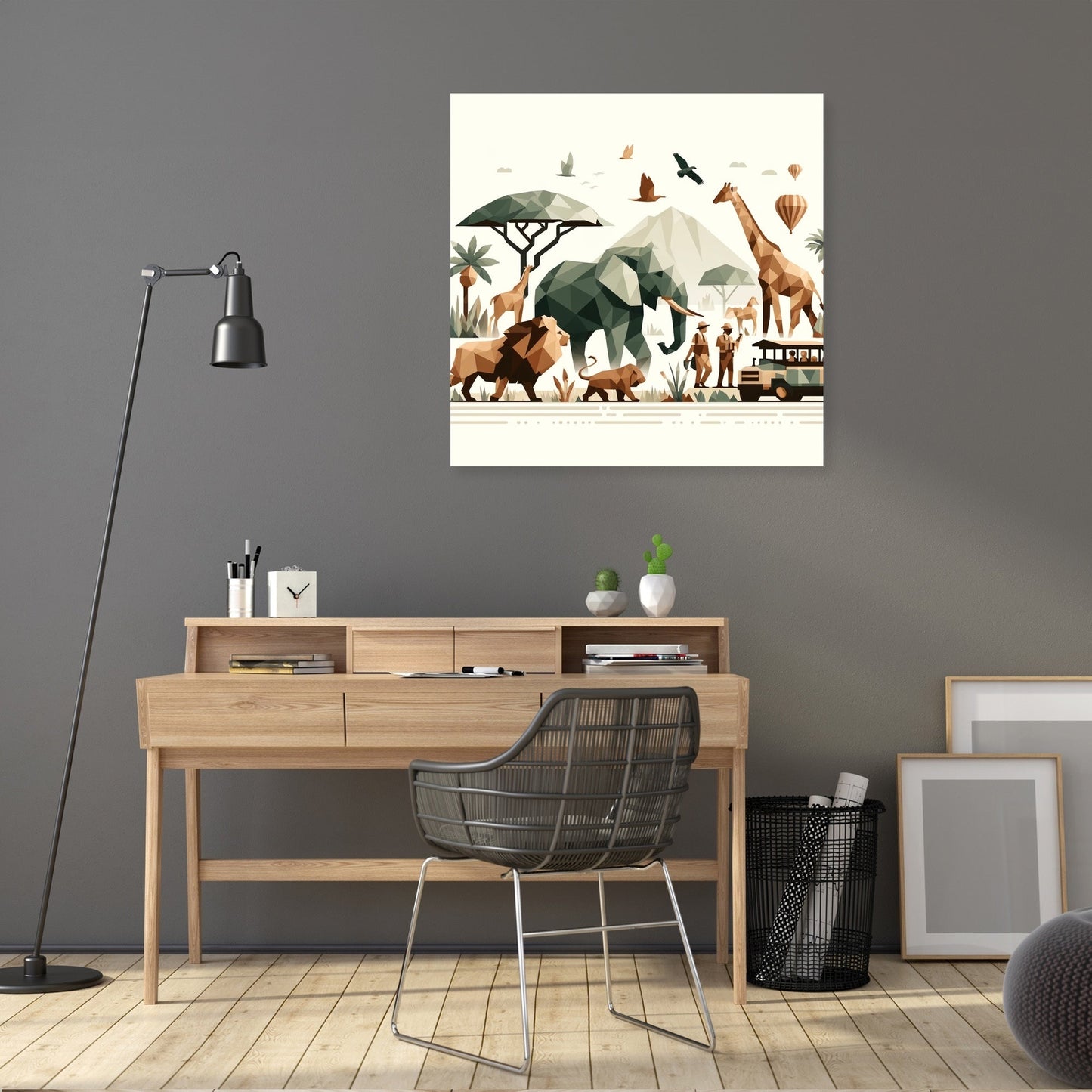 Geometric Safari Canvas