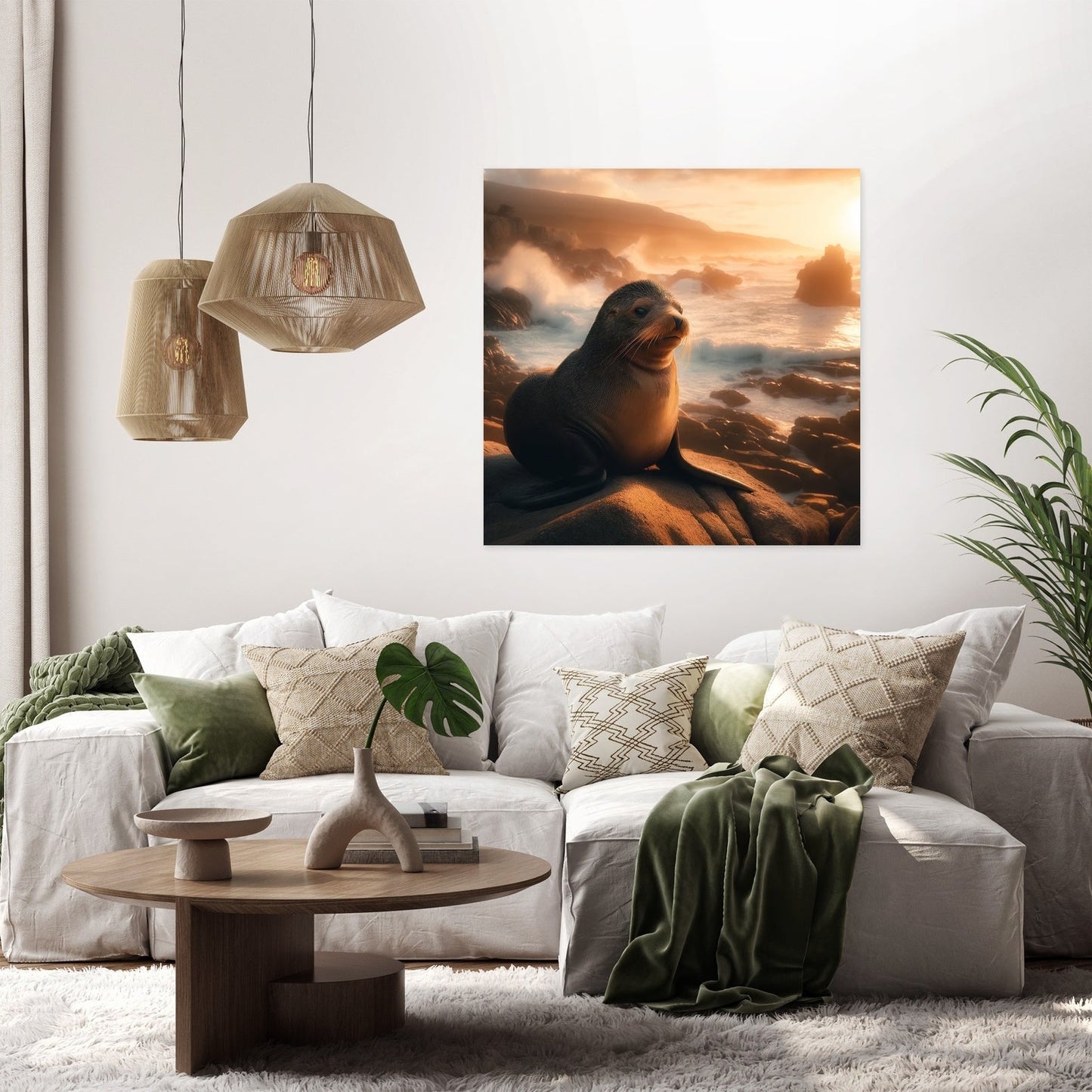 Sunset Seal Canvas