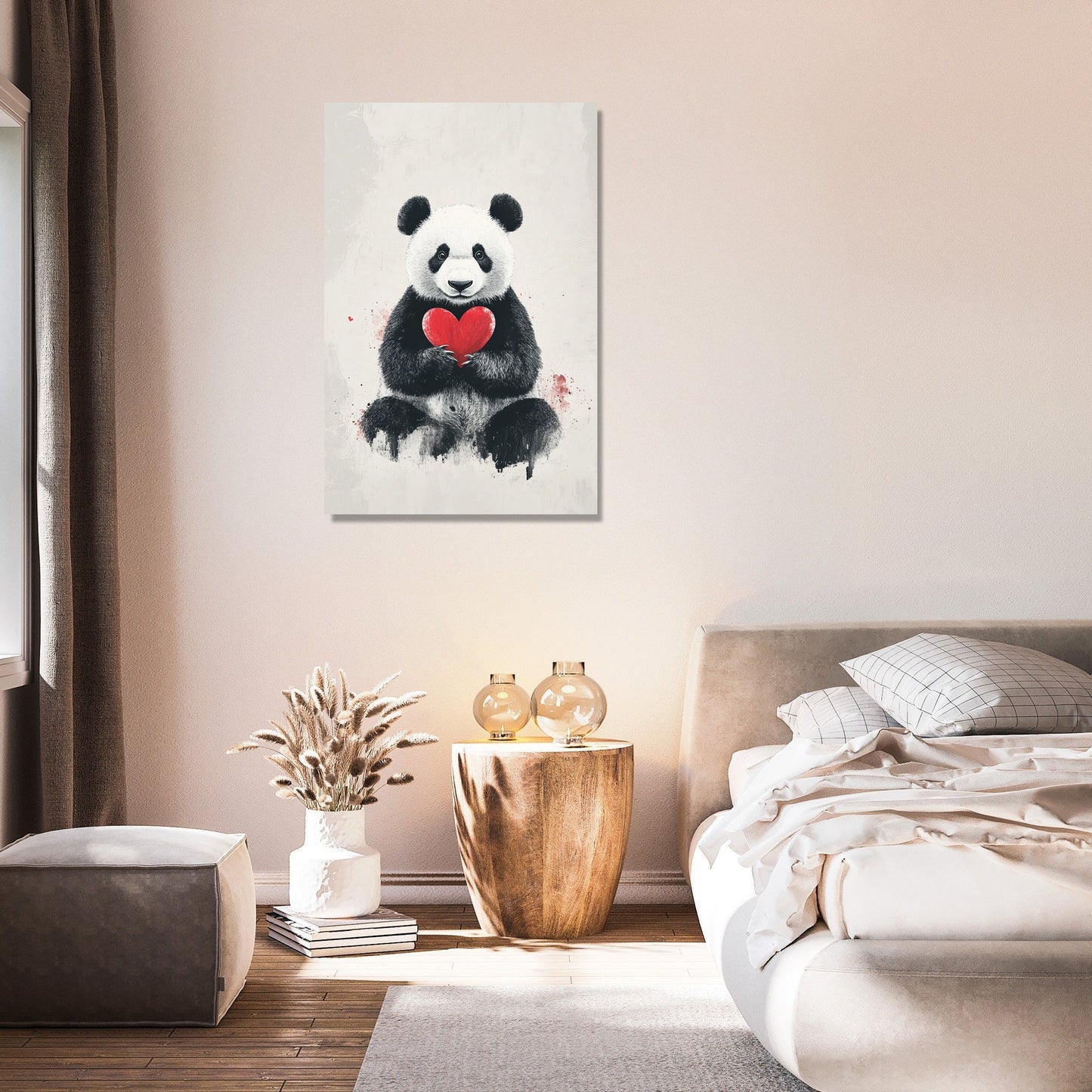 Panda Heart Canvas