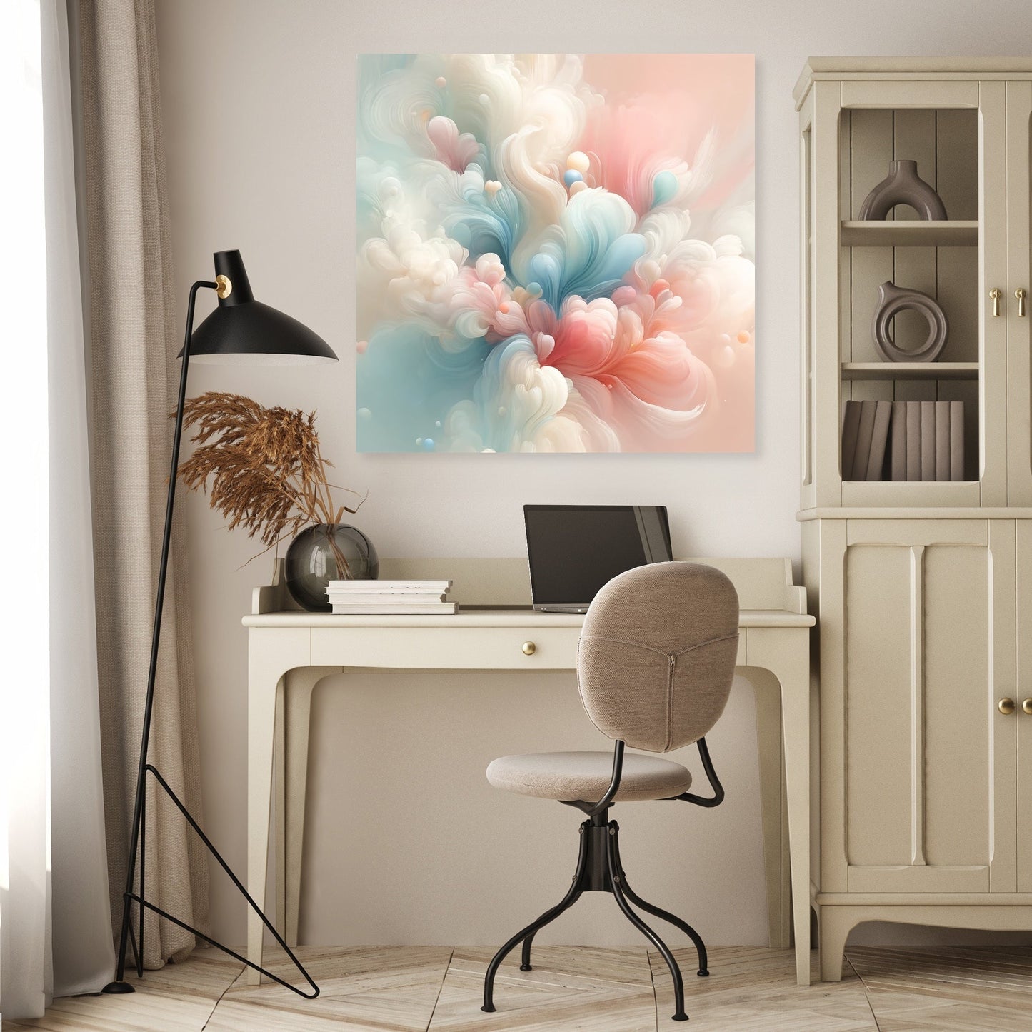 Spring Whispers Abstract Canvas