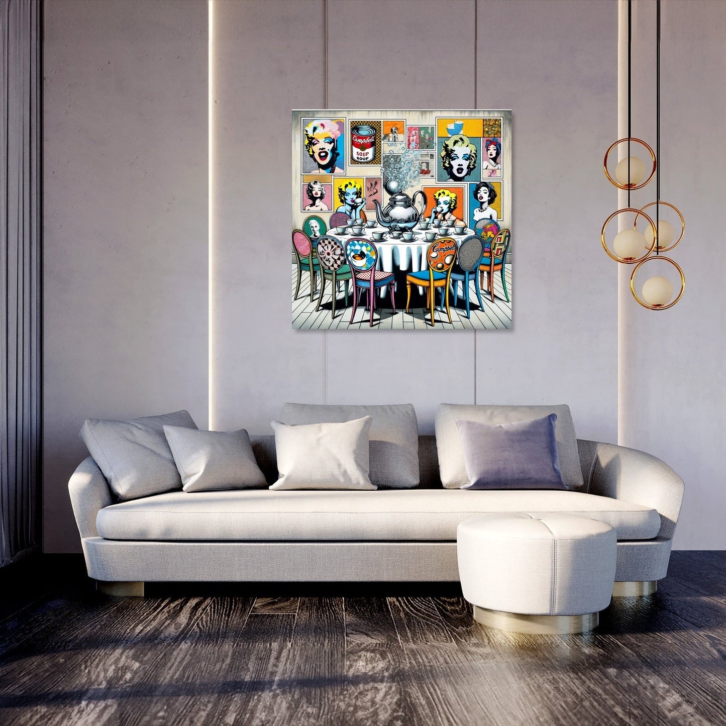 Modern Pop Tea Party Canvas