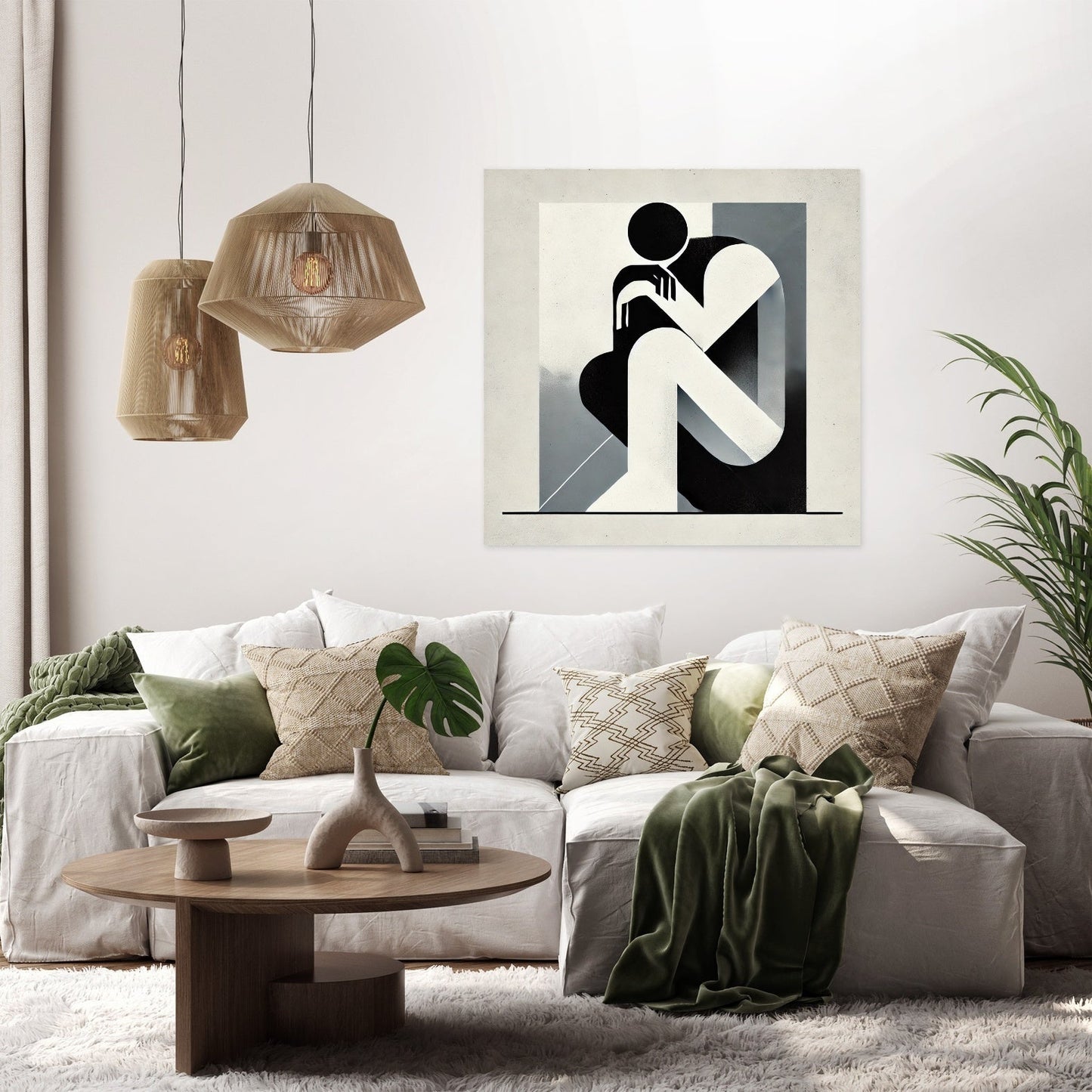 Contemplative Silhouette Canvas
