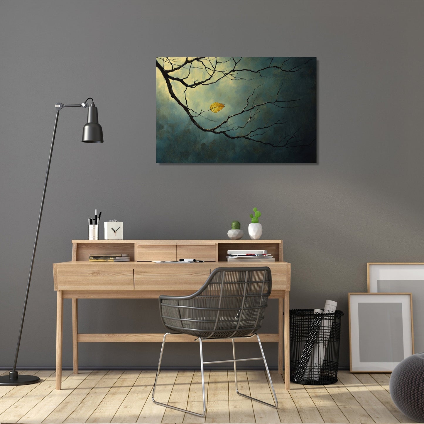 Solitary Leaf Canvas