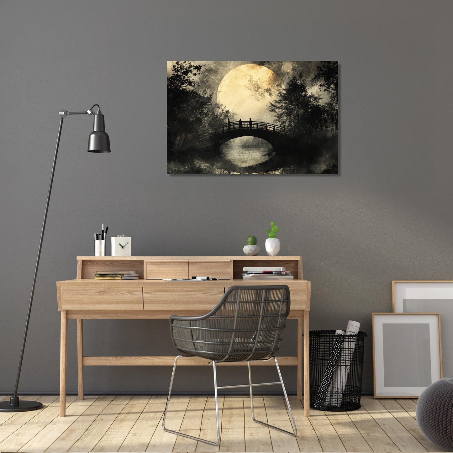 Moonlit Bridge Canvas