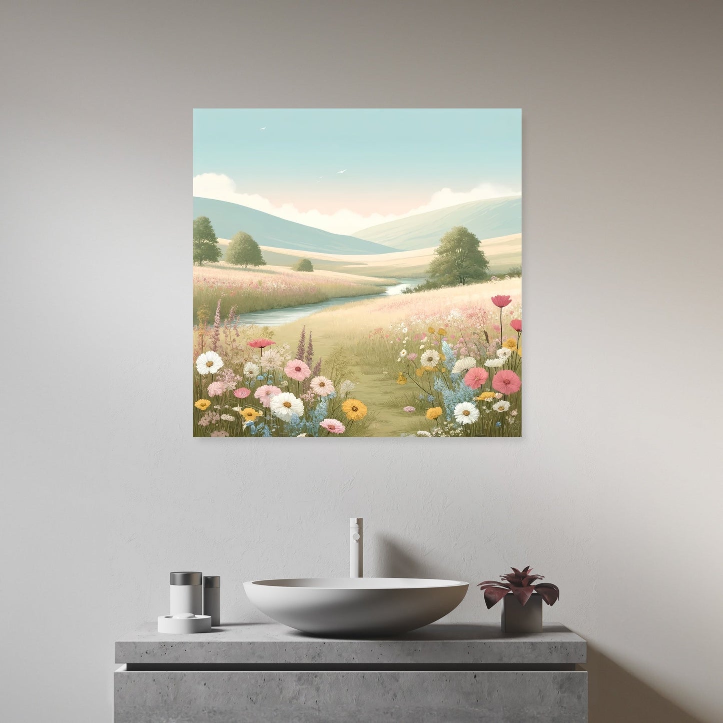 Tranquil Wildflower Meadow Canvas