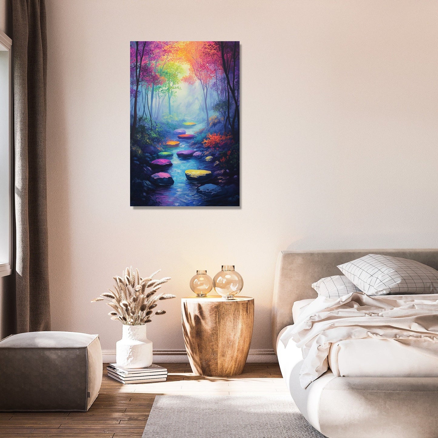 Rainbow Glow Forest Canvas
