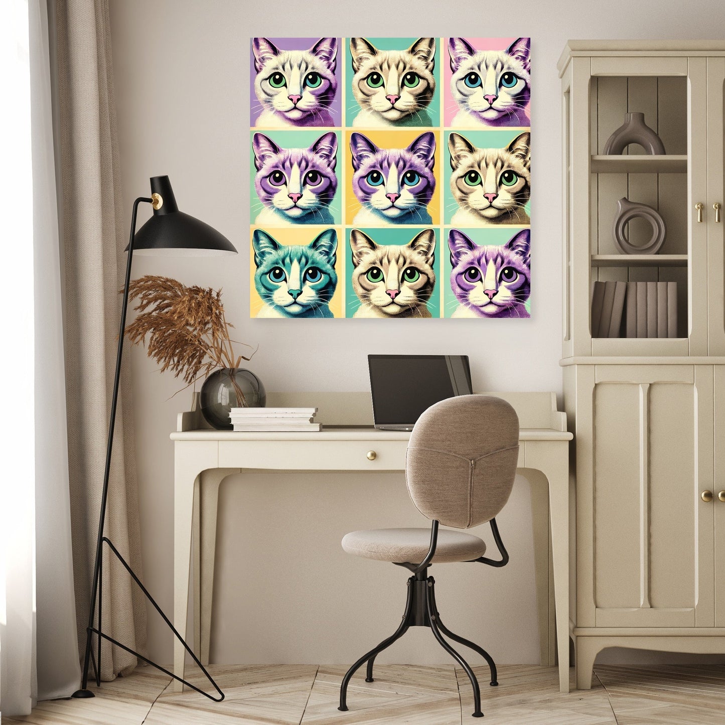 Pastel Pop Cats Canvas