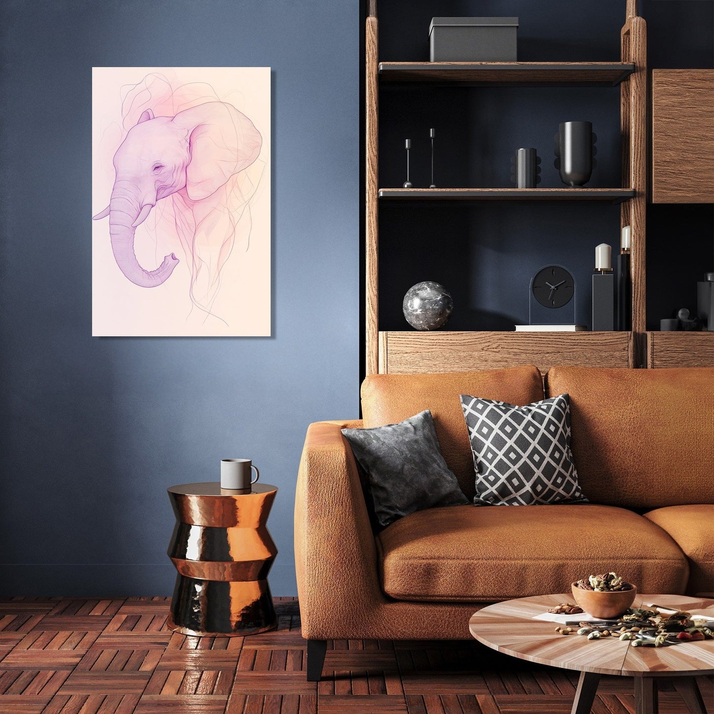 Pastel Elephant Elegance Canvas