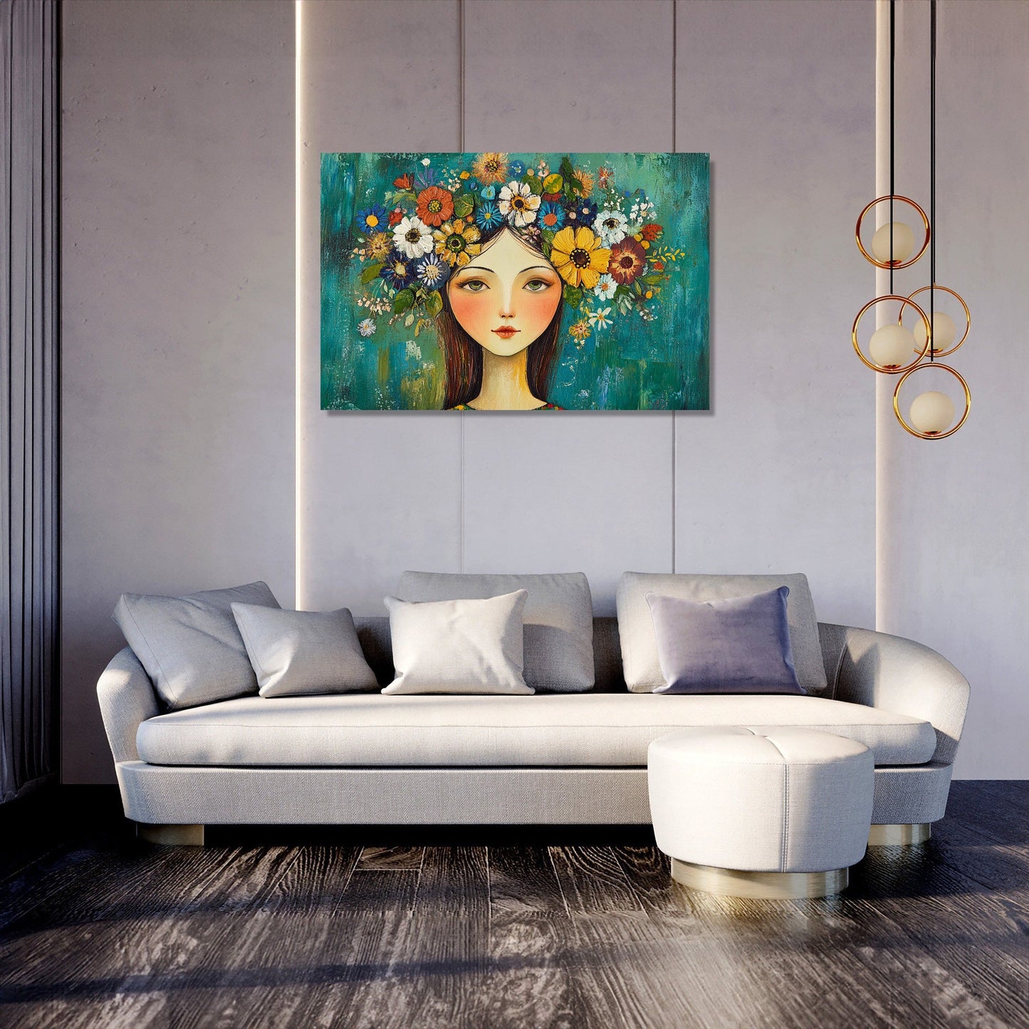 Mother's Floral Crown Canvas