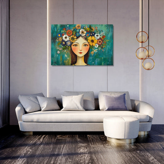 Mother's Floral Crown Canvas