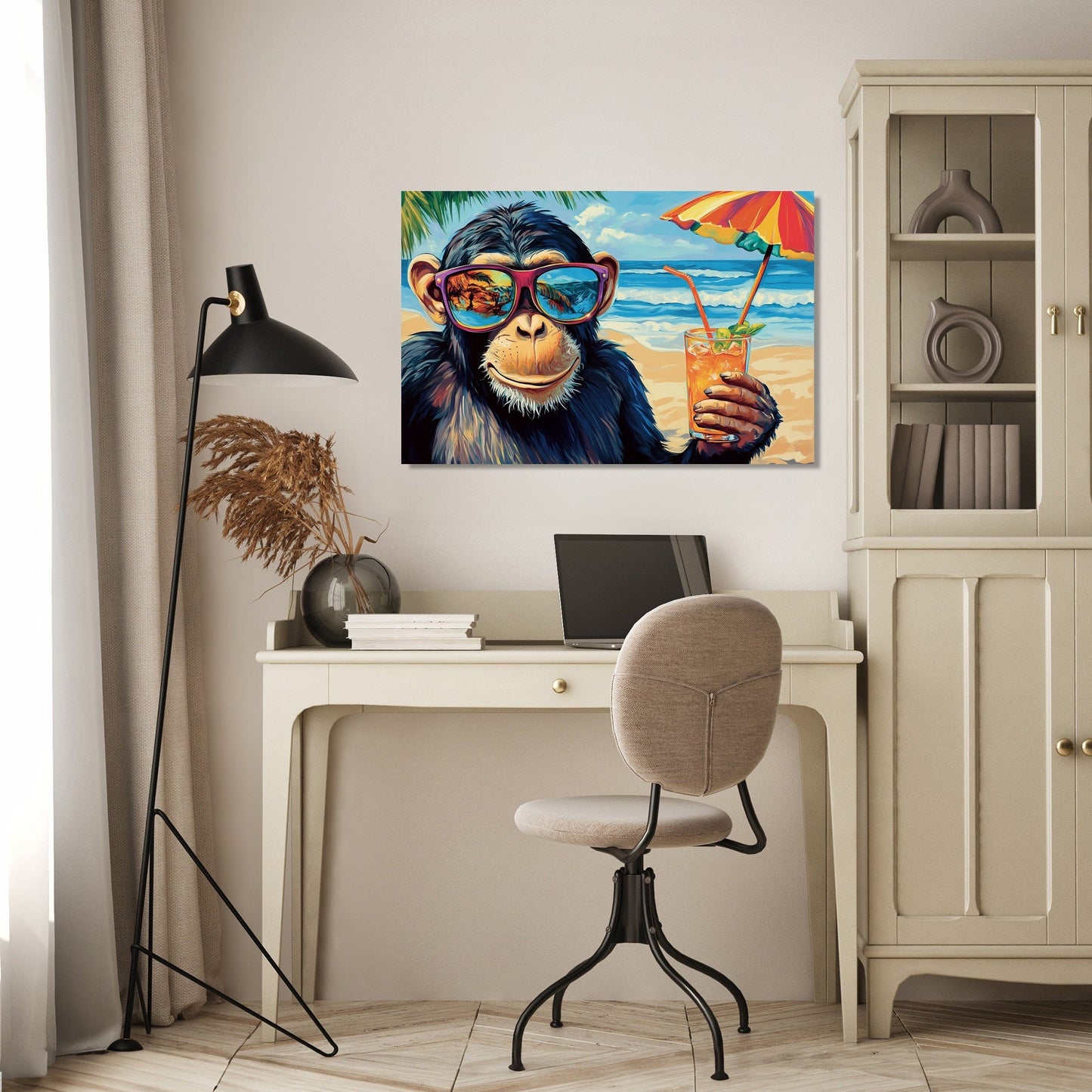 Cheeky Monkey Beach Canvas