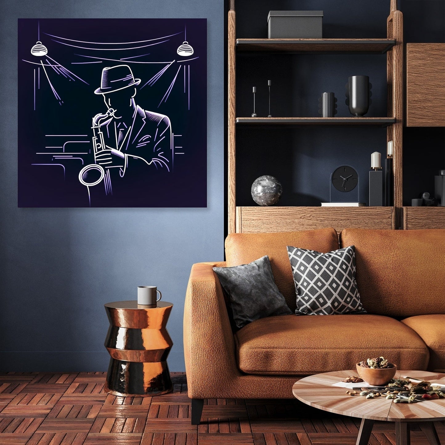 Jazz Night in Muted Shades Canvas